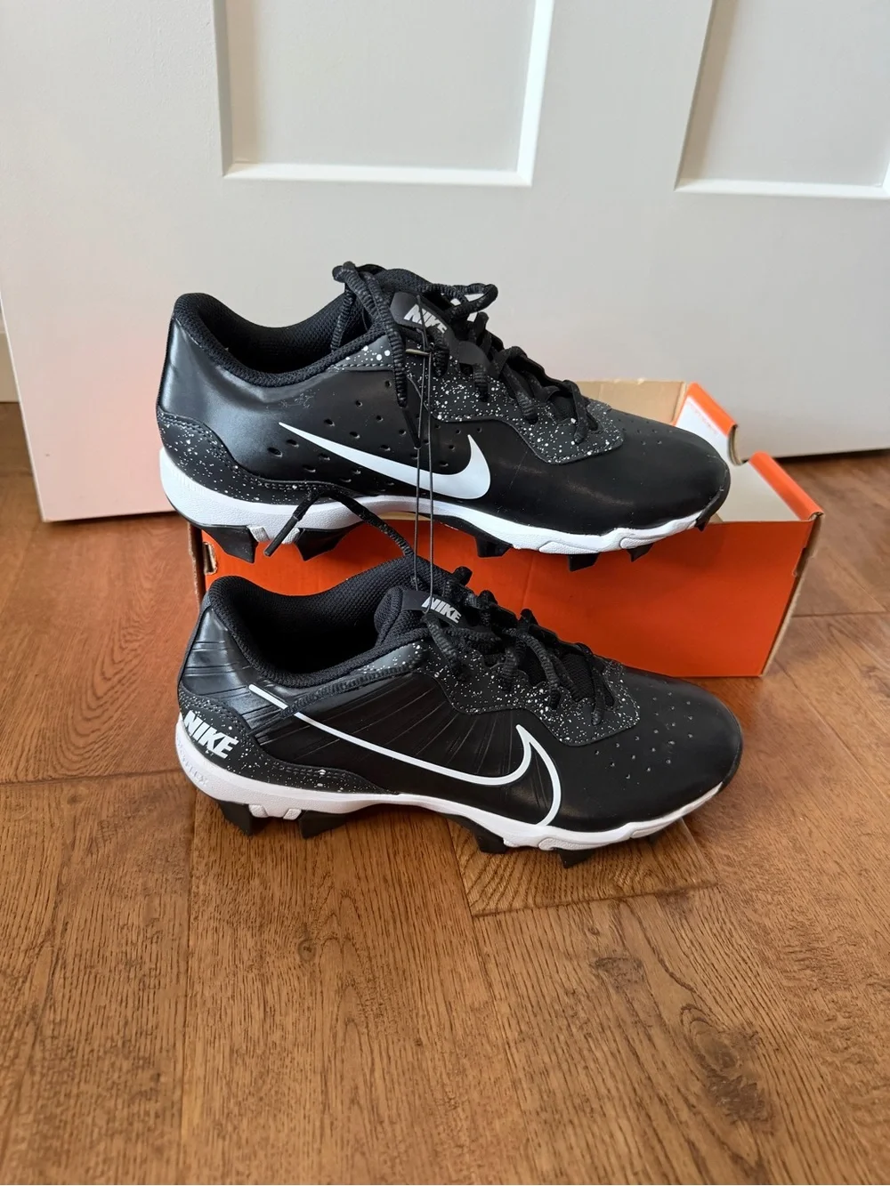 New Nike Alpha Huarache 4 Kystn Baseball Cleats Mens Size 7.5 Dj6524-003 Black - Picture 1 of 6
